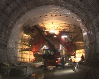 Severní tunel - definitivní ostění